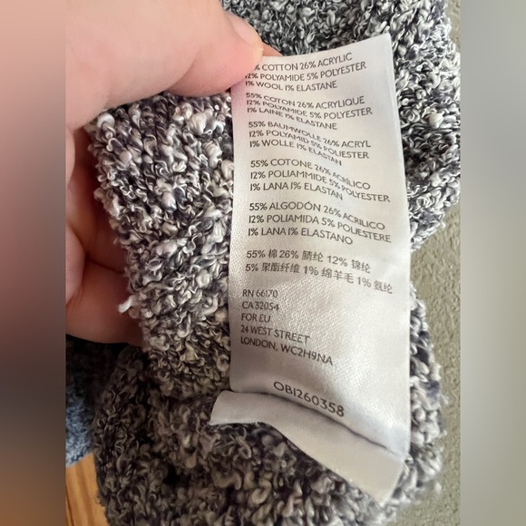 Free People Good Day Cropped Grey Sweater Size Large - Picture 5 of 7